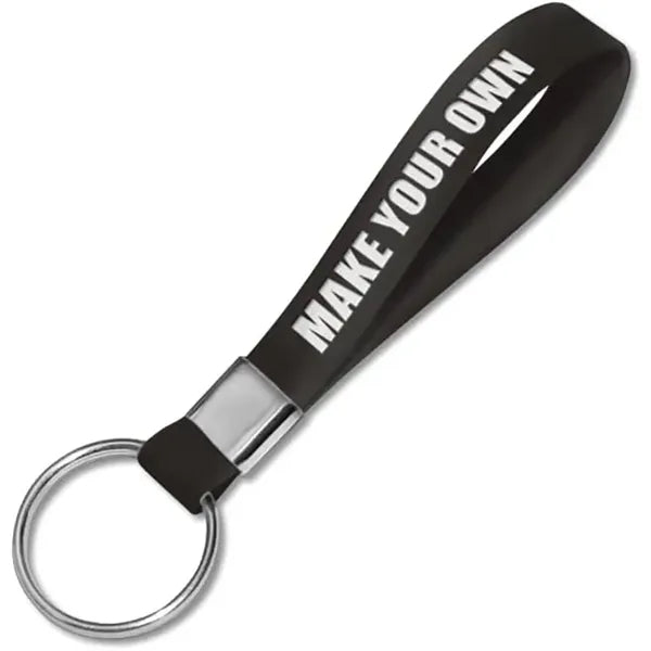 Soft Glow In The Dark Silicone Wristbands Loop Keychain