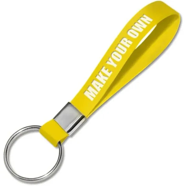 Soft Glow In The Dark Silicone Wristbands Loop Keychain