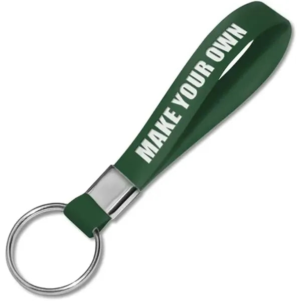 Soft Glow In The Dark Silicone Wristbands Loop Keychain
