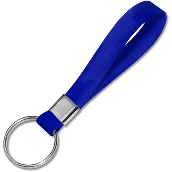 Soft Glow In The Dark Silicone Wristbands Loop Keychain