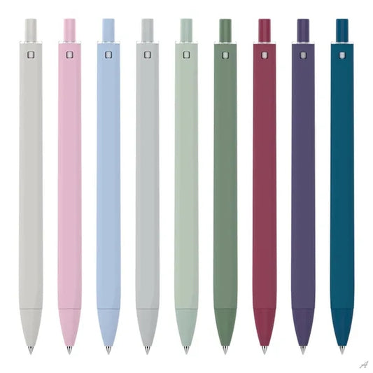 Solid Color Retractable Straight Ballpoint Pen