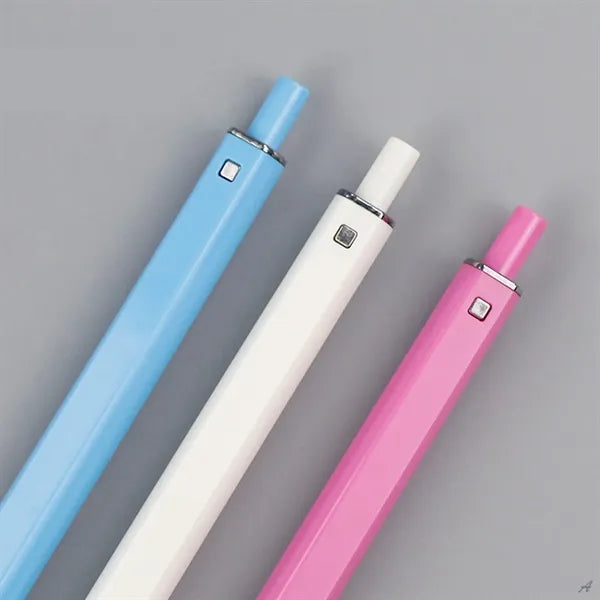 Solid Color Retractable Straight Ballpoint Pen