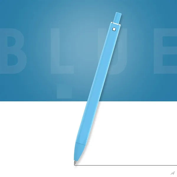 Solid Color Retractable Straight Ballpoint Pen