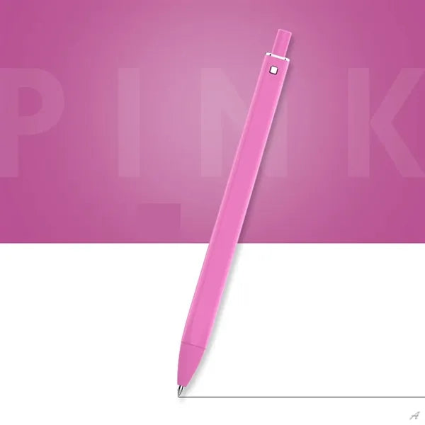 Solid Color Retractable Straight Ballpoint Pen
