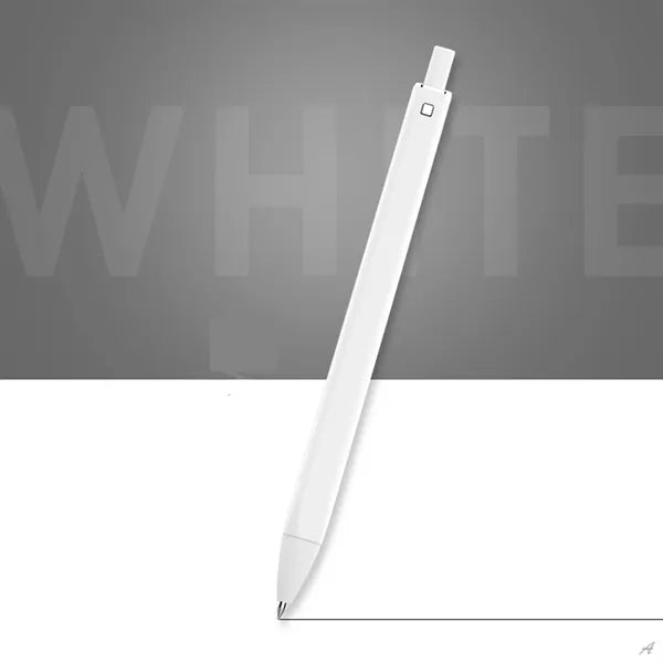 Solid Color Retractable Straight Ballpoint Pen