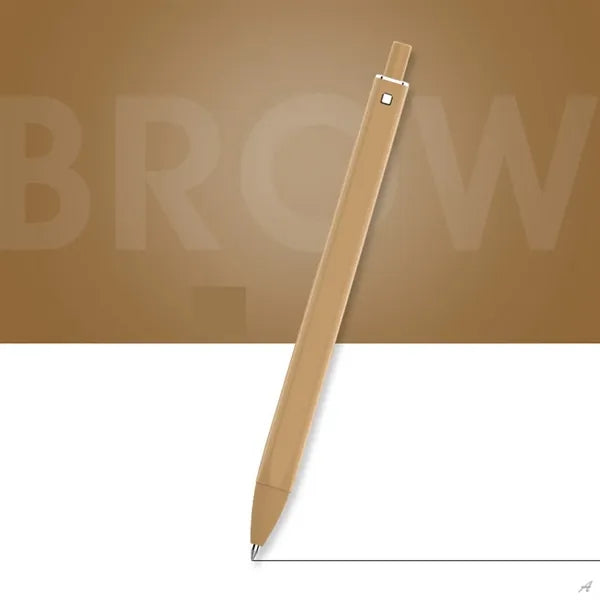 Solid Color Retractable Straight Ballpoint Pen