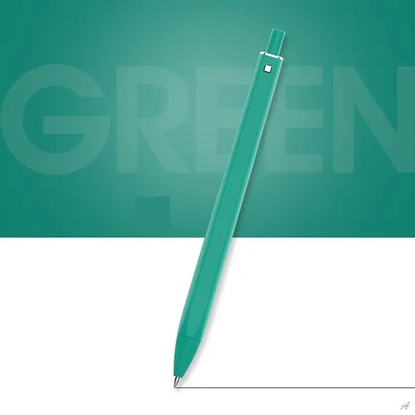 Solid Color Retractable Straight Ballpoint Pen