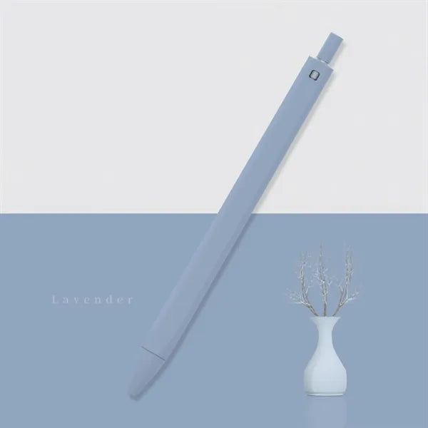 Solid Color Retractable Straight Ballpoint Pen