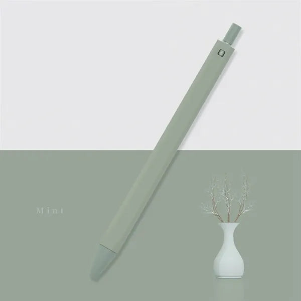 Solid Color Retractable Straight Ballpoint Pen