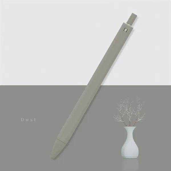 Solid Color Retractable Straight Ballpoint Pen