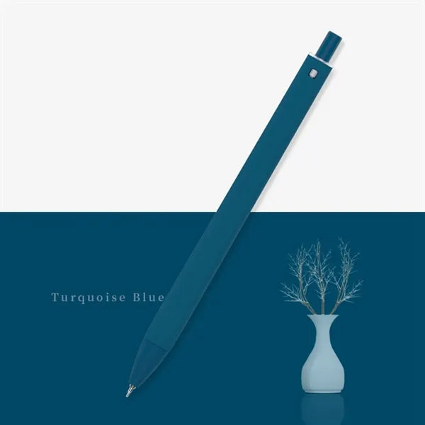 Solid Color Retractable Straight Ballpoint Pen