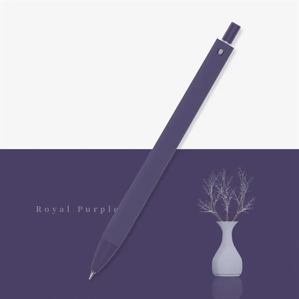 Solid Color Retractable Straight Ballpoint Pen