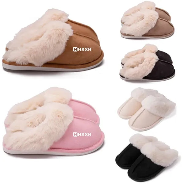 Womens Fluff Dual Memory Foam Slippers