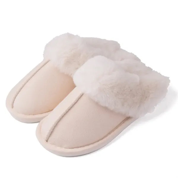 Womens Fluff Dual Memory Foam Slippers