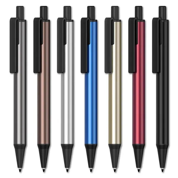 Multi Color Metal Ballpoint Pen with Plastic Clip