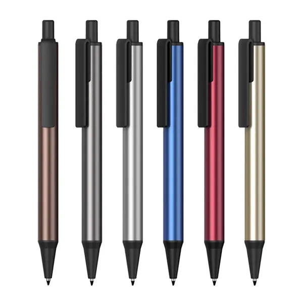 Multi Color Metal Ballpoint Pen with Plastic Clip
