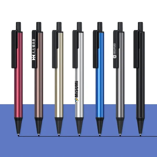 Multi Color Metal Ballpoint Pen with Plastic Clip