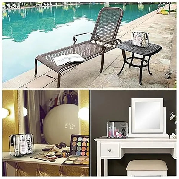 Clear Makeup Bag Waterproof Cosmetic Pouch Set