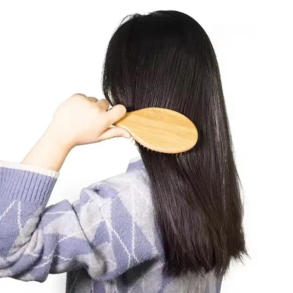 Natural Bamboo Wood Comb Scalp Massage Paddle Hair Brush