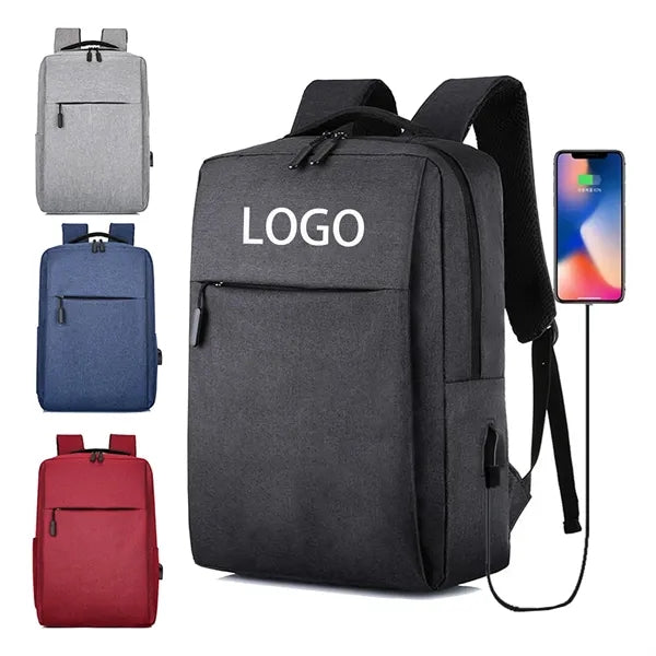 Casual Laptop Backpack With Usb Charging Port