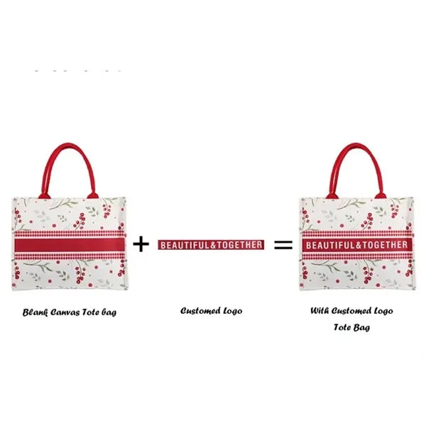 Large Flower Beach Sandproof Waterproof Canvas Tote Bag