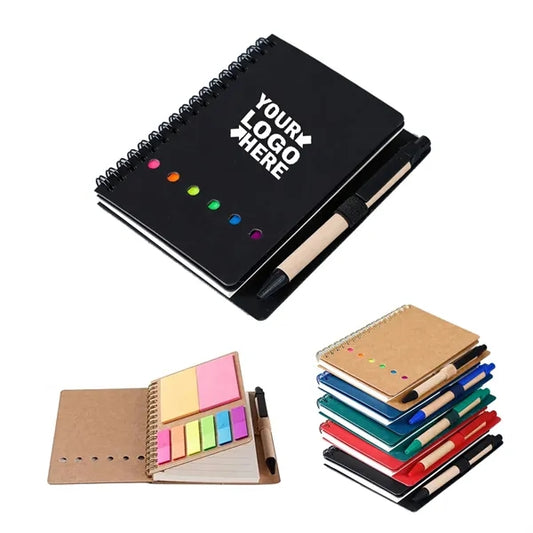 Spiral Notebook Lined Notepad With Pens