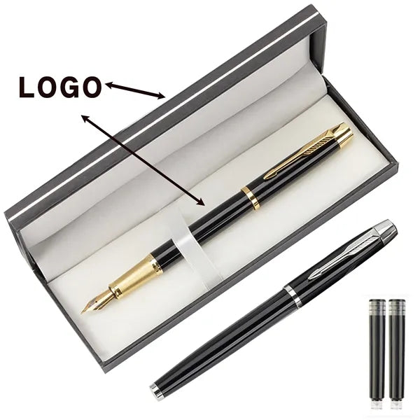 Metal Pen + Gift Box Unique Present Black Ink Luxury Design