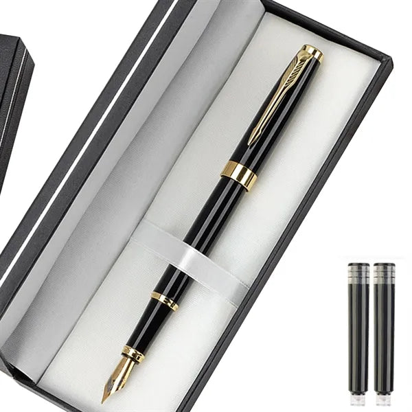 Metal Pen + Gift Box Unique Present Black Ink Luxury Design