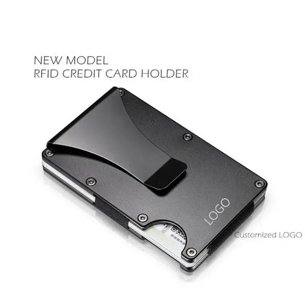 Slim Metal Wallet with Money Clip
