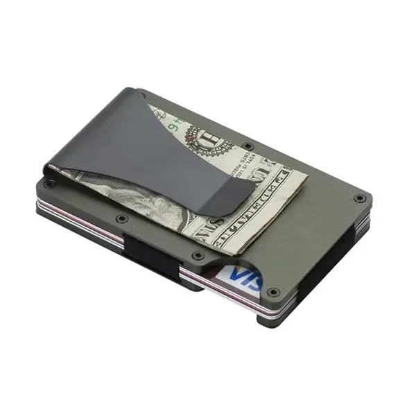 Slim Metal Wallet with Money Clip