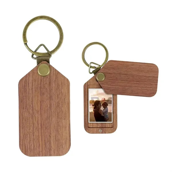 Wooden Photo Frame Keychain
