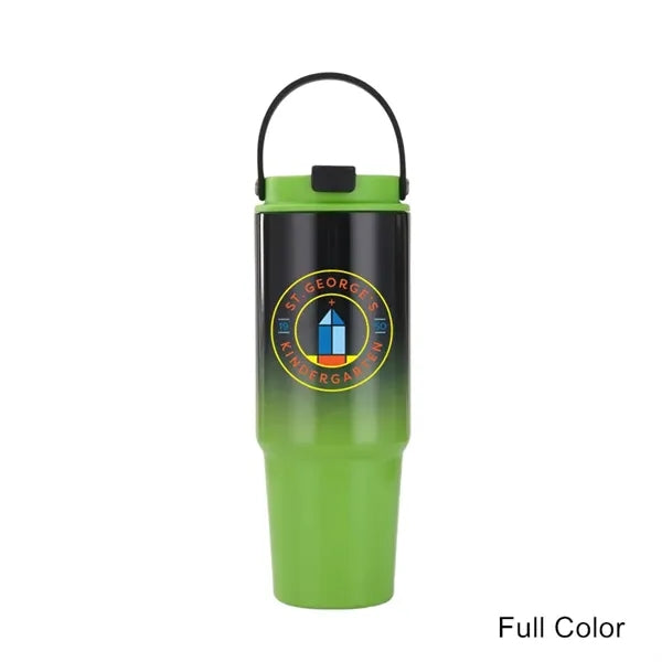30 oz Insulated Tumbler Travel Mug with Handle and Straw