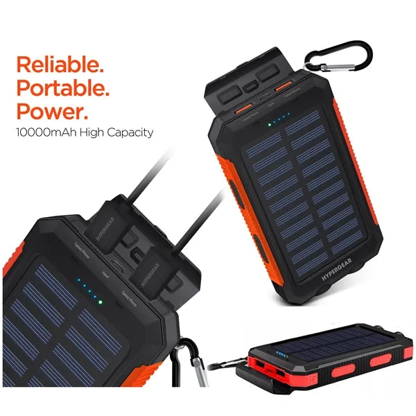Waterproof Power Bank 10000mah Solar Charger with Compass