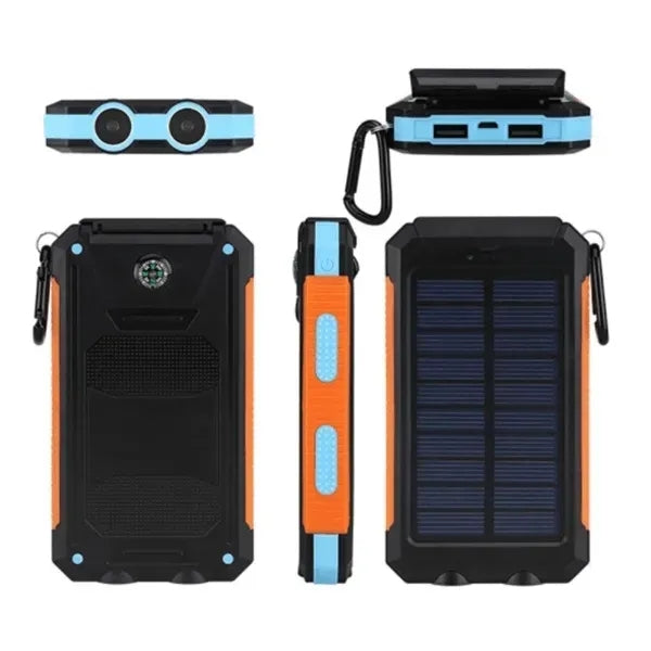 Waterproof Power Bank 10000mah Solar Charger with Compass