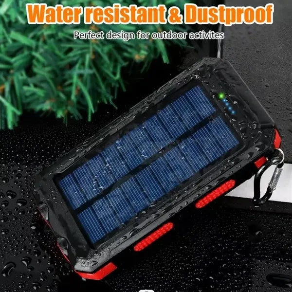 Waterproof Power Bank 10000mah Solar Charger with Compass