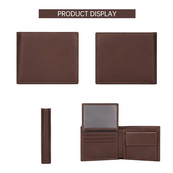 Genuine Leather Card Holder Purse Wallet with Coin Pocket