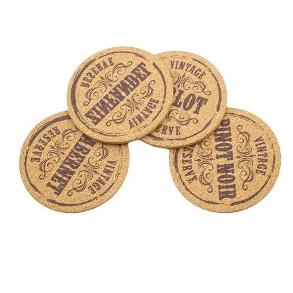 Thick Absorbent Anti-Slip Rustic Cork Coaster