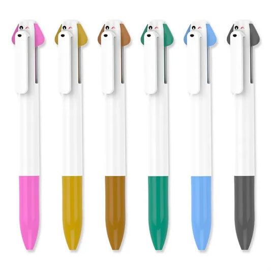 2 Colors Small Dog Shaped Plastic Ballpoint Pen