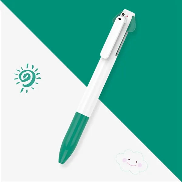 2 Colors Small Dog Shaped Plastic Ballpoint Pen