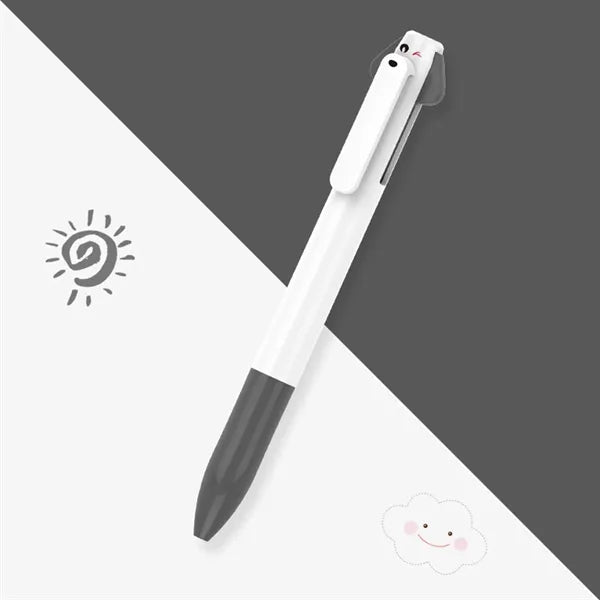 2 Colors Small Dog Shaped Plastic Ballpoint Pen