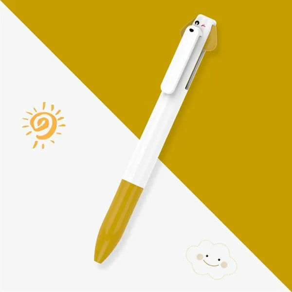 2 Colors Small Dog Shaped Plastic Ballpoint Pen