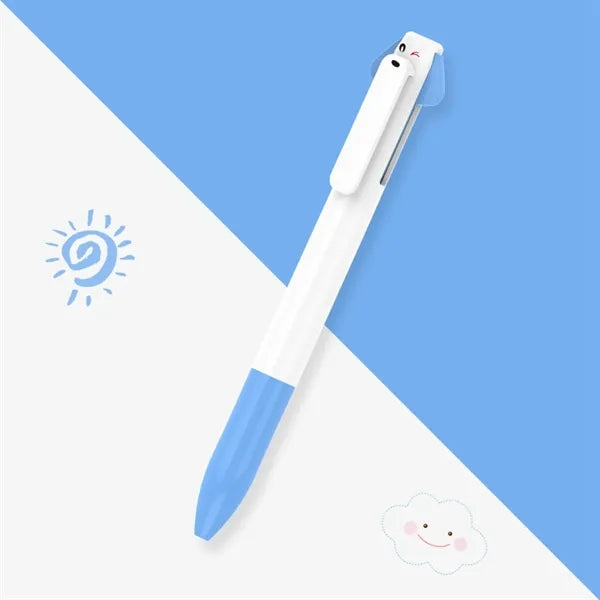 2 Colors Small Dog Shaped Plastic Ballpoint Pen