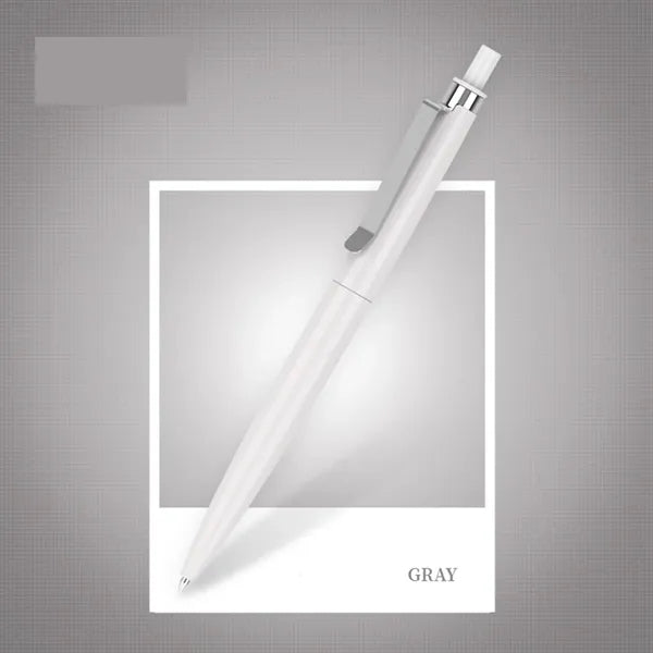 Retractable Plastic Advertising Ball Pen with Metal Clip