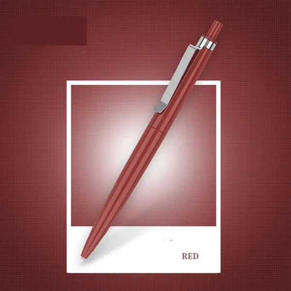Retractable Plastic Advertising Ball Pen with Metal Clip