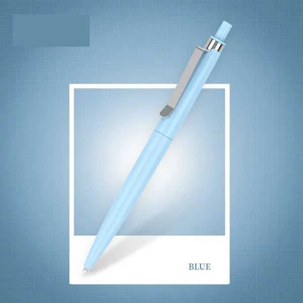 Retractable Plastic Advertising Ball Pen with Metal Clip