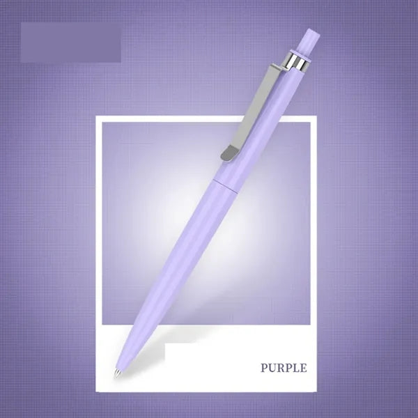 Retractable Plastic Advertising Ball Pen with Metal Clip