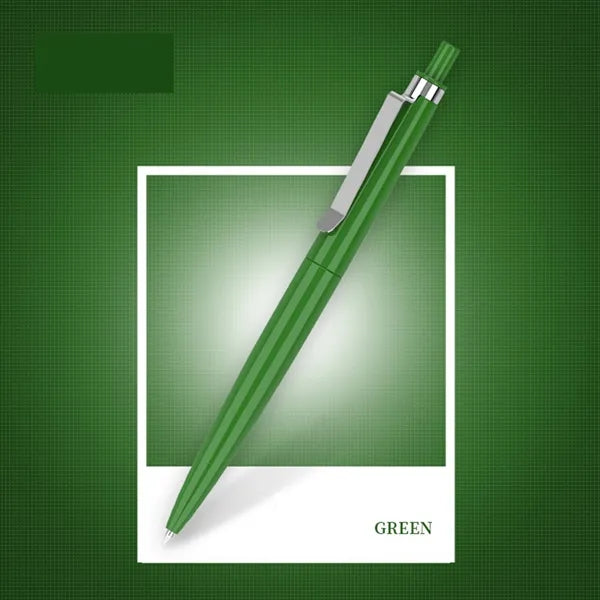 Retractable Plastic Advertising Ball Pen with Metal Clip