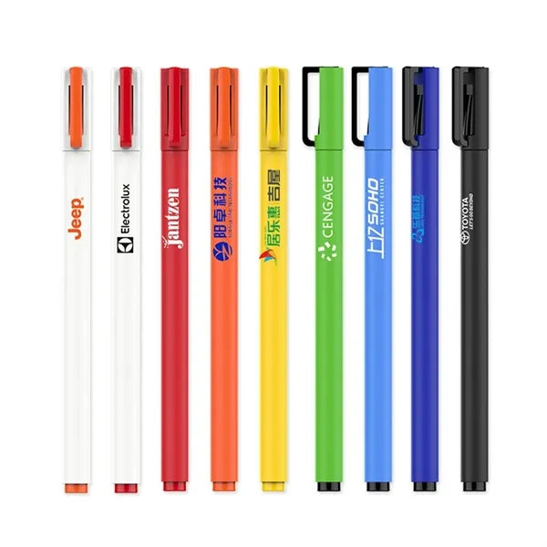 Hollowed Cap Plastic Ballpoint Pen