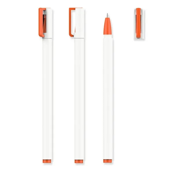 Hollowed Cap Plastic Ballpoint Pen