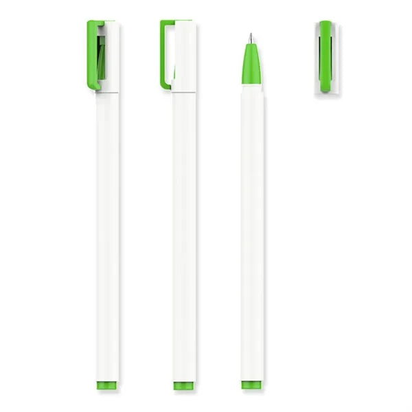 Hollowed Cap Plastic Ballpoint Pen